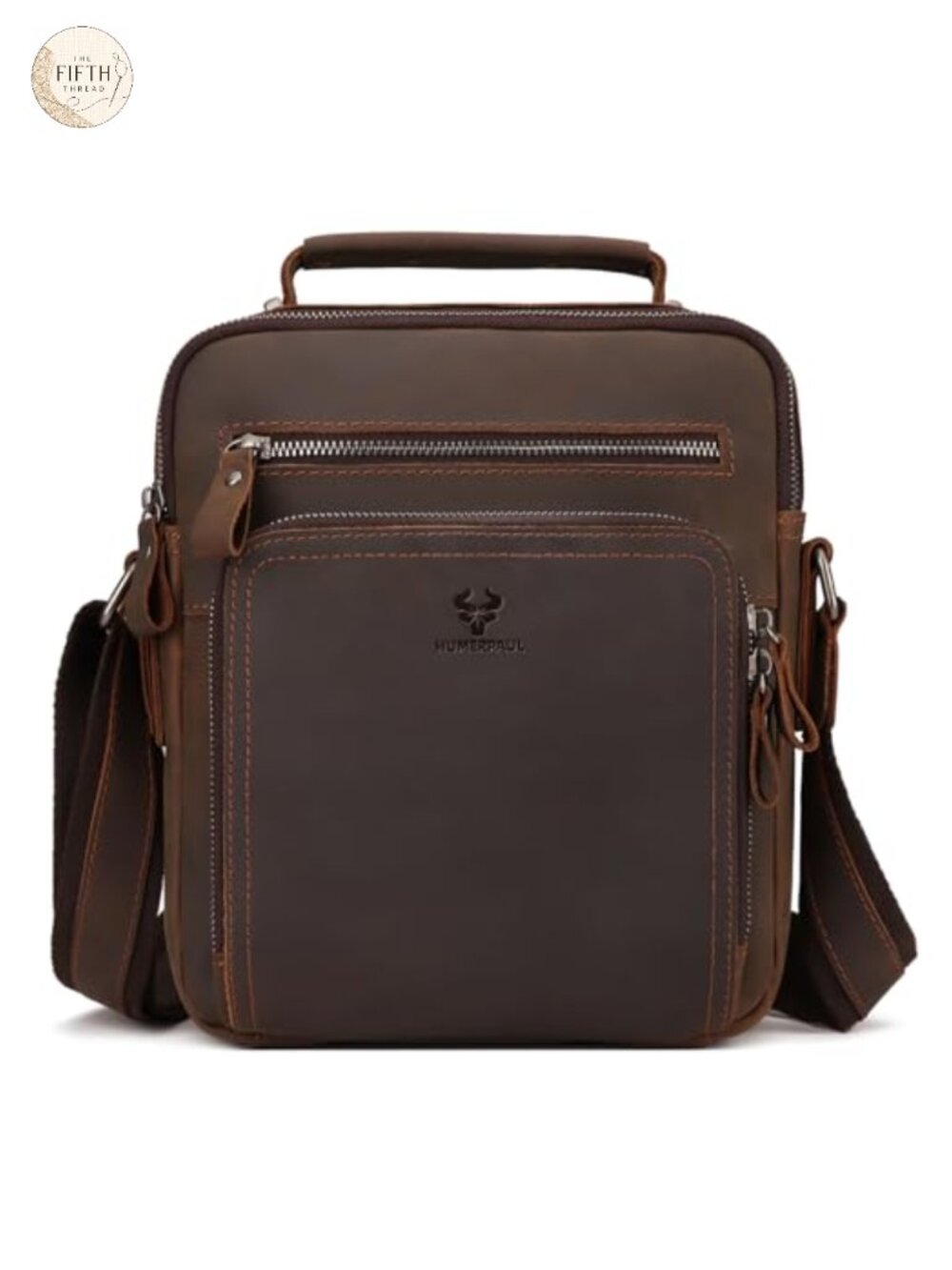 Genuine Leather Messenger Bag Crossbody Shoulder Bag